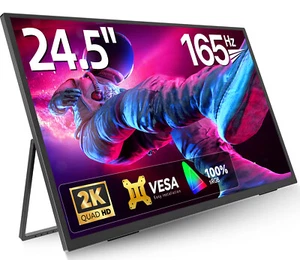 24.5" 1440P 165Hz Portable Monitor W/VESA 2K USB C Screen For PC PS6 5 XBOX Used - Picture 1 of 7