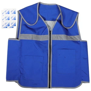 1 Set Outdoor Ice Cooling Vest Work Man Cooling Waistcoat Cooling Vest with Ice - Picture 1 of 12