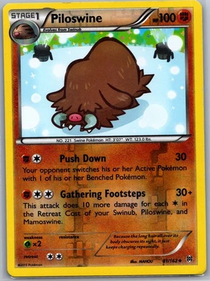 Piloswine XY - BREAKthrough 81/162 reverse holo Lightly Played - Image 1 of 2