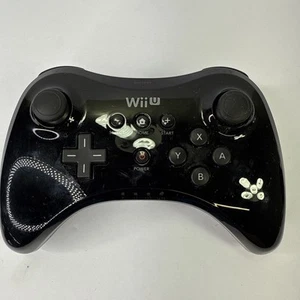 Nintendo Wii U Pro Black Wireless Controller WUP-005 Official OEM Tested Working - Picture 1 of 11
