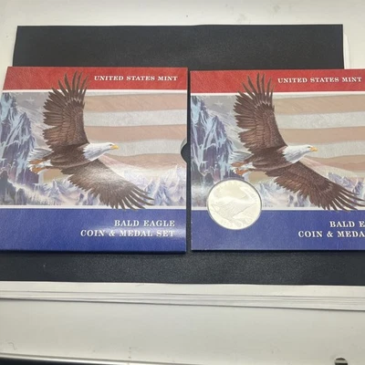 2008 United States Mint Bald Eagle Silver Coin and Medal Set - Image 1 of 4