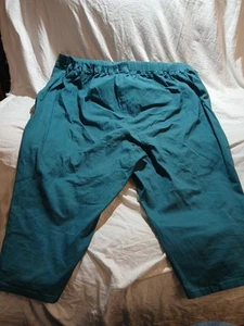 Comfortable Elastic Waist Teal Capris. Catherines 3X 27/28W. - Picture 1 of 8
