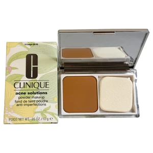 Clinique Acne Solutions Powder Makeup 15 Beige M-N 0.35 oz Mirror NIB New in Box - Picture 1 of 8