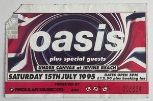 OASIS IRVINE BEACH SATURDAY 15TH JULY 1995 TICKET LIAM & NOEL GALLAGHER - Imagen 1 de 2