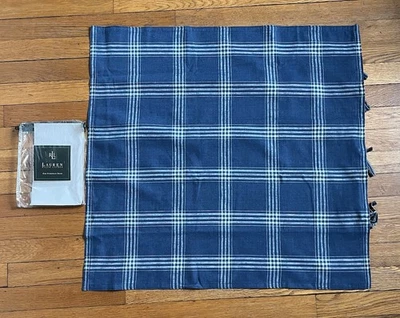 Funda de almohada Ralph Lauren Home Americana a cuadros europea 26" x 26" nueva en paquete Foto 1 de 4