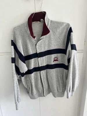 Chaqueta Christian Dior Gris Azul Rayas Cremallera Cuello Foto 1 de 4