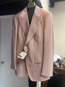 Chaqueta Atticus Tom Ford para hombre nueva con etiquetas rosa oscuro 92 % lana, 8 % seda $8450 - Imagen 1 de 5