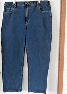 Mens Members Mark Dark Blue Straight Fit Denim Jeans 42x30 - Picture 1 of 4
