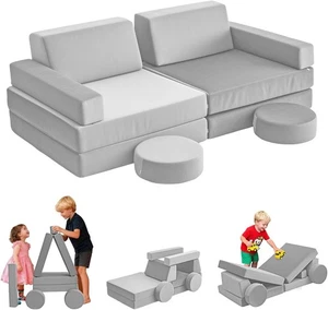 Divano modulare per bambini 10 pezzi divano per bambini sala giochi divano per bambini regalo di Natale - Foto 1 di 26