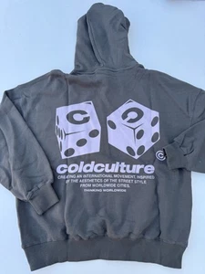 Cold Culture Dice Hoodie Grey Boxy Fit Hoodie NWT! Unisex XS - Picture 1 of 3