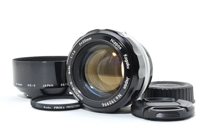 Lente Nikon Nikkor-S Auto 55 mm f/1,2 Non-Ai MF Prime [Casi COMO NUEVA con capucha] De JAPÓN Foto 1 de 4