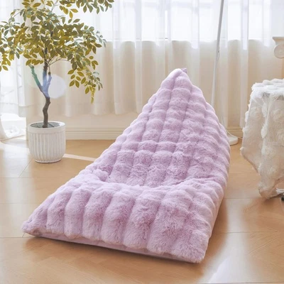 Bolsa de almacenamiento de frijoles de peluche de piel de conejo sintética (sin relleno), burbuja de gofres suave... Foto 1 de 4