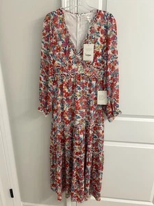 Red Floral Maxi Dress - Picture 1 of 6