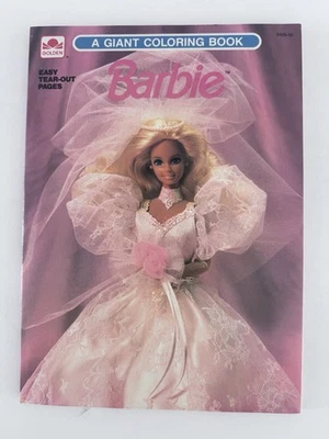 Vintage 1990 Barbie Giant Coloring Book A Golden Book New Old Stock Uncolored - Image 1 of 4