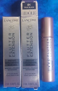 2 x Lancome Flutter Extension Instant Lengthening Mascara .06 oz each trvl sz - Picture 1 of 3