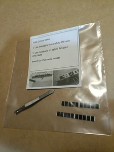 Cassette Replacement Pressure Pads(Black) And Tweezers. - Picture 1 of 2