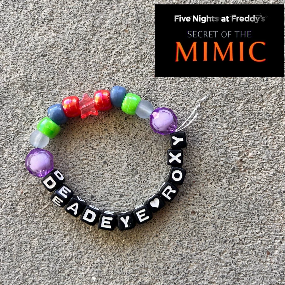 Pulseira de contas FNaF Secret of the Mimic SOTM Deadeye Roxy Kandi - Imagem 1 de 1