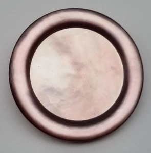 Brauner Perlmutt Ösen-Knopf 20-30 mm / Mother-of-Pearl Button Bouton Nacre P42 - Bild 1 von 8