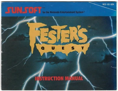 MANUAL ONLY Fester's Quest (Nintendo NES, 1989) Authentic. Clean. Complete. - Image 1 of 3
