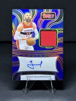 2024-25 Select Jonas Valanciunas Blue Autographed Mem Patch Auto /49 Kings TT1 - Image 1 of 3