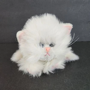 Tyco Kitty Gattini Gatto Bianco Peluche Sonaglio Peluche Occhi Blu Collare Rosa - Foto 1 di 14