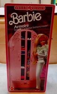 Barbie SWEET ROSES 1987 PINK ARMOIRE MATTEL 4763 IN ORIGINAL BOX 4R - Picture 1 of 6