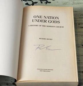 FLAT SIGNED One Nation under Gods: History of the Mormon Church - Richard Abanes - Imagen 1 de 3