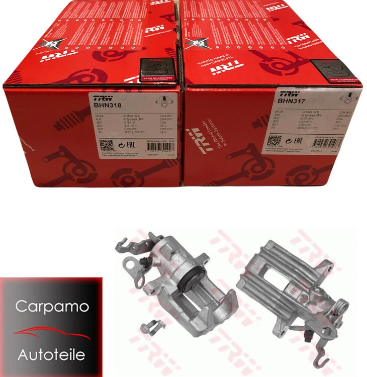 2x TRW Bremssattel Hinten Links + Rechts AUDI A3 VW BEETLE EOS GOLF 5 6 - Bild 1 von 1