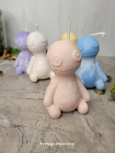 Vela muñeca vudú de cera de soja, vela con forma, vela escultórica, vela perfumada - Imagen 1 de 27