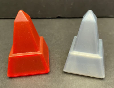 Red & Silver Obelisk Pieces Original Parts for Khet Laser Strategy Game 2006 - Image 1 of 4