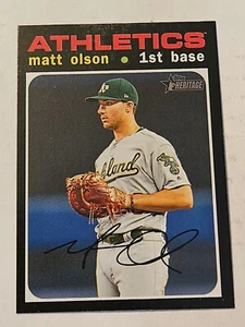 Matt Olson - 2020 Topps Heritage SP Base Card - Picture 1 of 2