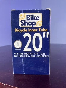 Tubo interior de bicicleta para tienda de bicicletas 20" Schrader se adapta a anchos de neumáticos: 1,75"-2,25" niños BMX - Imagen 1 de 2
