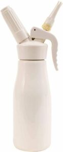 Classic White Professional Whipped Cream Dispenser with Leak Free Reinforced...