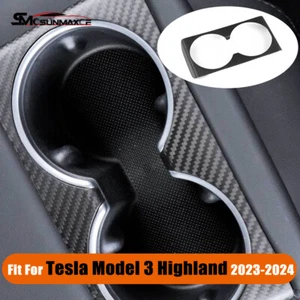 For Tesla Model 3 Highland 2024+ Center Console Rear Cup Holder Cover Matte - Picture 1 of 7