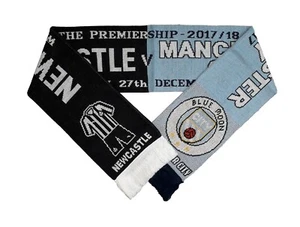 Newcastle United v Manchester City Souvenir Matchday Football Scarf /Memorabilia - Picture 1 of 7