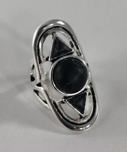 Premier Designs Jewelry - "Harlow" Boho Black Stone Ring - Choose your Size - Picture 1 of 5