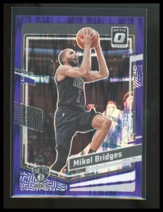 Mikal Bridges 2023-24 Panini Optic Purple Holo Prizm Card #199 - Picture 1 of 2