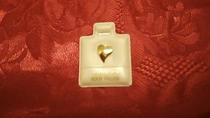 SPILLA FRIZIONE VINTAGE ORO 12KT RIEMPITA DI CUORE - Foto 1 di 2