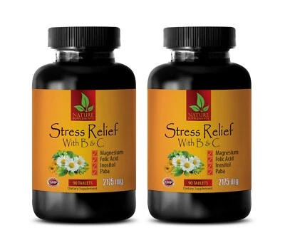 anti stress for adults tablets - STRESS RELIEF B & C - boost energy 2 BOTTLE - Image 1 of 4