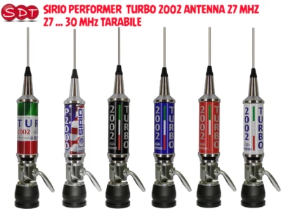 SIRIO PERFORMER TURBO 2002 ANTENNA 27 MHZ 27 ... 30 MHz 2000 Watt - Immagine 1 di 3