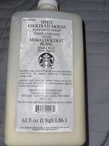 Starbucks White Chocolate Mocha flavored Syrup BB May 2025 - Picture 1 of 3
