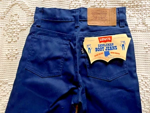 VTG Levis's Strauss Saddleman Boot Denim Jeans 416-1818 slim 12 24 l NEW W/ TAG - Picture 1 of 11