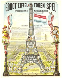 Niederländischer Eiffelturm Brettspiel 11" x 14" Giclée Kunstdruck - Bild 1 von 1