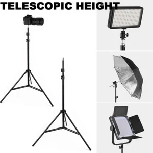 2M Tripod Stand Telescopic for Camera Camcorder Selfie Ring Light - Picture 1 of 13