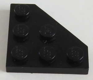 LEGO - Piastra/piatta, angolo 3x3 cut corner (4 pezzi), nero #2450 - Foto 1 di 1