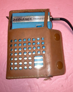 Aunt Froggy's Attic Vintage Midland 6 Transistor Radio Case Blue Leather Vintage