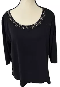 Style & Co Plus Sz 2XL Black Cotton Excellent Soft B44 - Picture 1 of 8