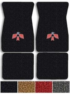 1967-1969 Pontiac Firebird Loop Carpet 4pc Floor Mat with Logo - Picture 1 of 19