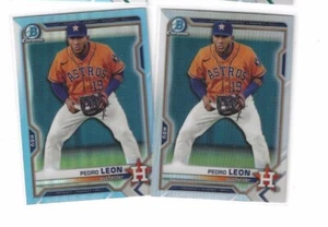 2021 bowman chrome draft Pedro Leon SKY BLUE & BASE REFRACTOR ASTROS - Picture 1 of 1