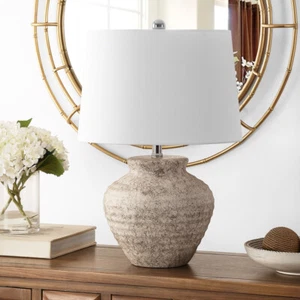 SAFAVIEH Ledger 22.5" Table Lamp | Light Grey | - Picture 1 of 4